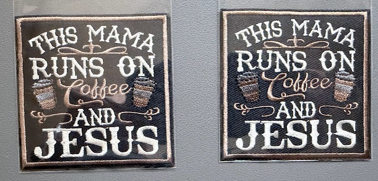 3×3 Coffee & Jesus Iron-On Patch